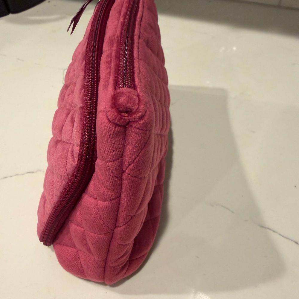 Vera Bradley Quilted Cosmetic Bag in Deep Pink - Picture 3 of 8